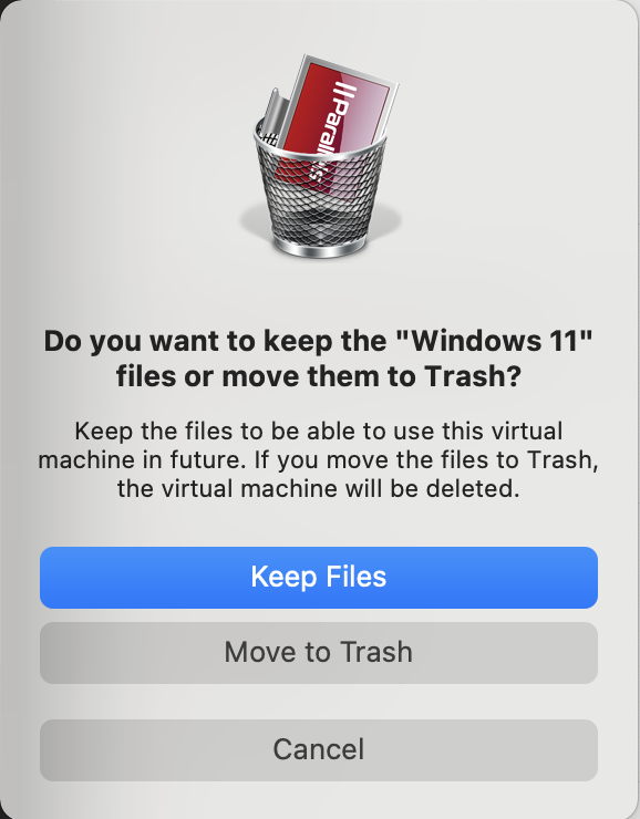 delete virtual machine from parallels